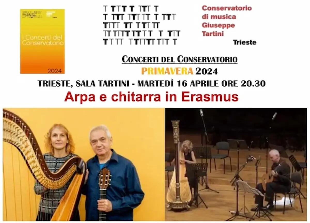 L’arpista Milena Stanisic e il chitarrista Srdjan Tošić si esibiscono a Trieste - 