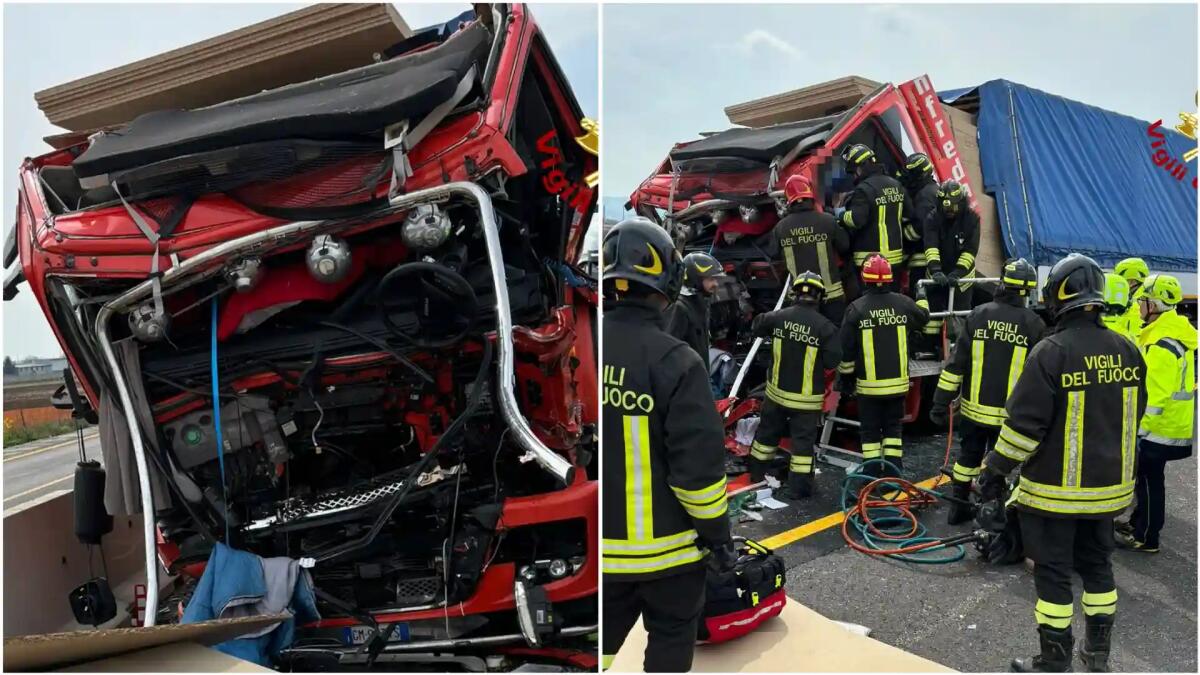 Tamponamento in Autostrada A4 tra 3 mezzi pesanti ed un'auto: tre persone ferite - 