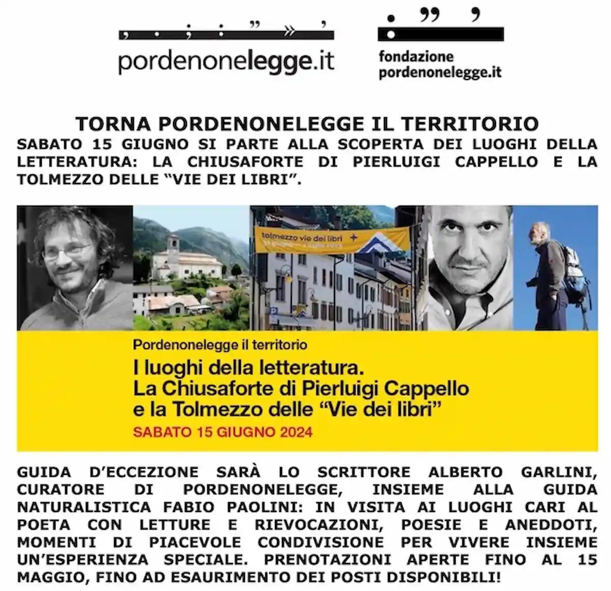 Pordenonelegge il territorio: riparte il format per la scoperta dei luoghi della letteratura - 