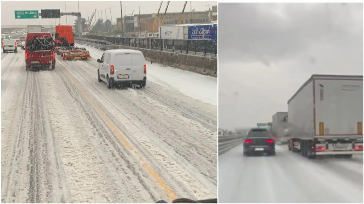 Fitte e abbondanti grandinate colpiscono la provincia di Vicenza, rallentamenti in A4 - 