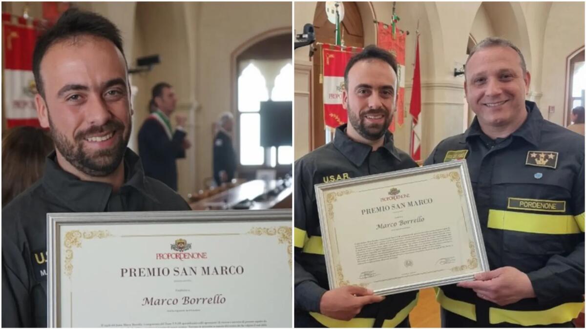 Il Vigile del Fuoco Marco Borrello riceve il Premio “San Marco” 2024. Per cosa si è distinto - 