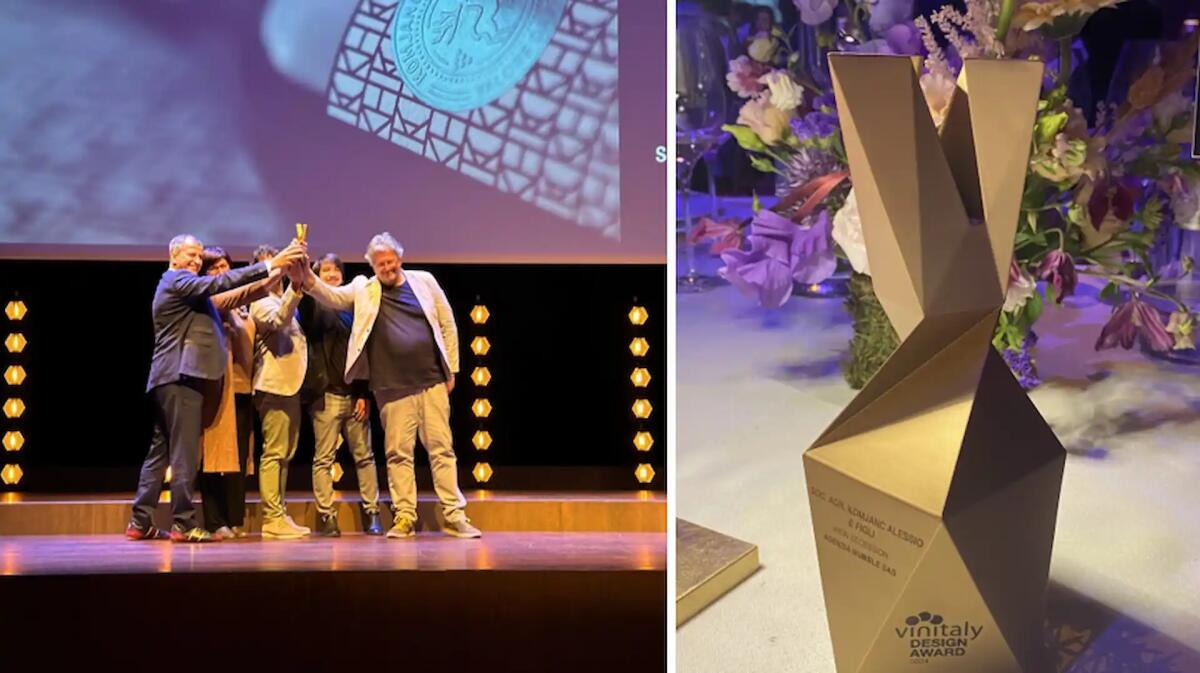 Komjanc conquista il Trofeo Oro al Vinitaly Design Award 2024 -