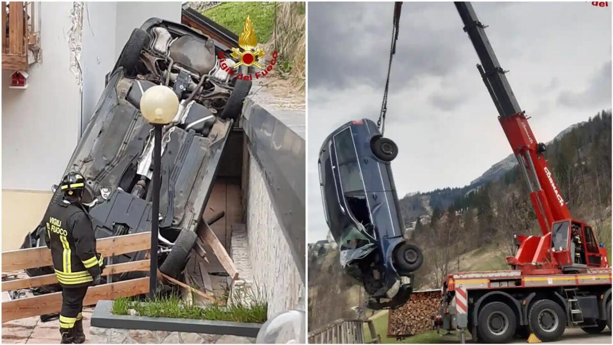 Parcheggia e dimentica il freno a mano, l'auto finisce contro un'abitazione - 