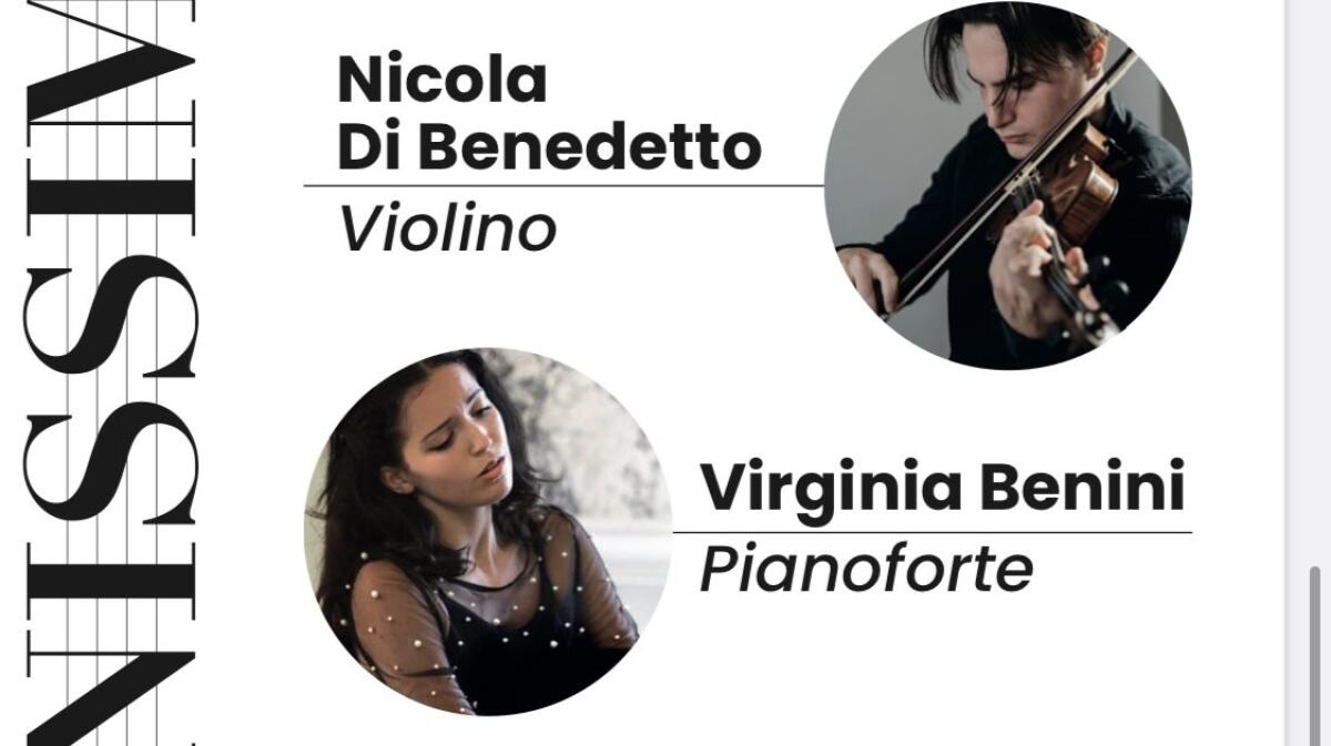 Rassegna "Violinissimo": il Duo Di Benedetto - Benini si esibisce a Dardago - 
