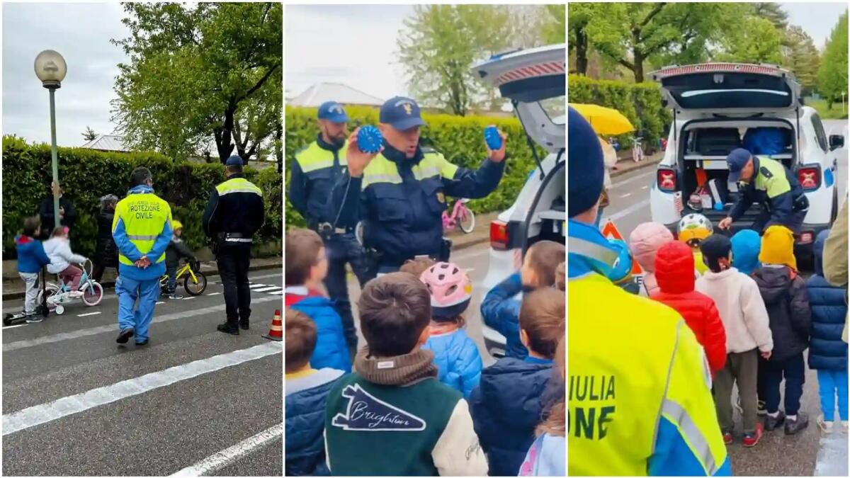 Villa Primavera, sicurezza stradale: piccoli alunni a lezione dalla Polizia Locale - 