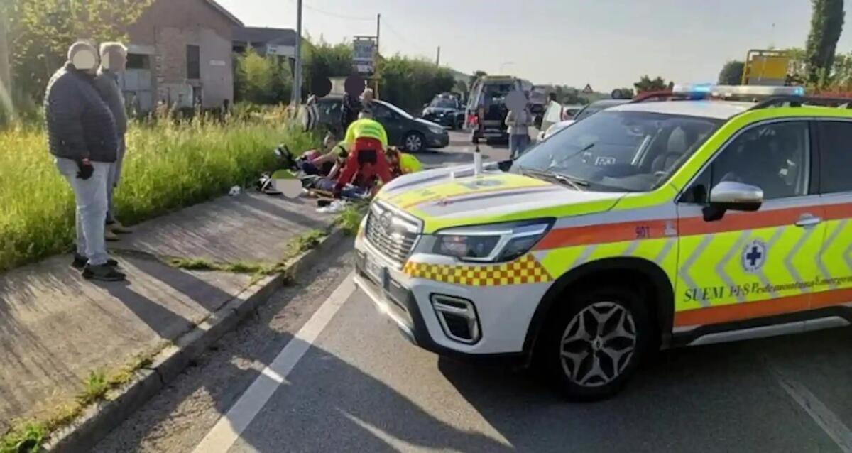 Grave incidente ad Asolo: motociclista 34enne ferito in uno scontro con un'auto - 