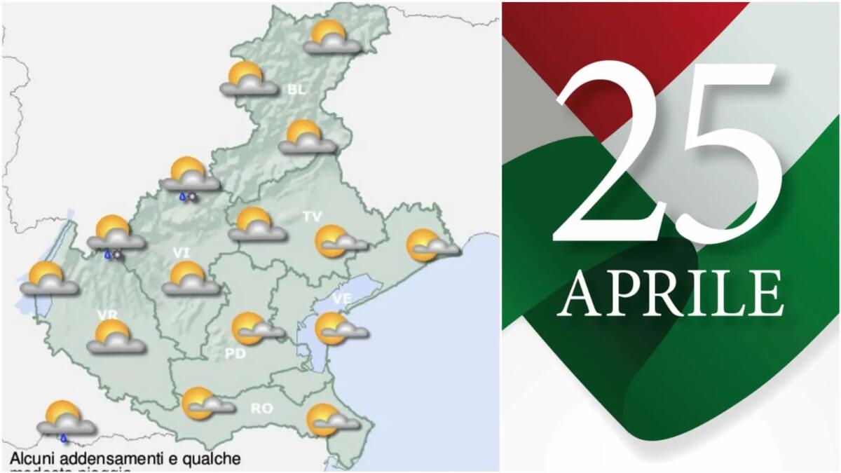 Che tempo farà in Veneto il 25 aprile? Cosa dicono le previsioni -