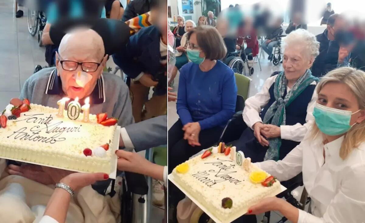 104 e 101 anni, doppia festa di compleanno per Maria e Antonio - 