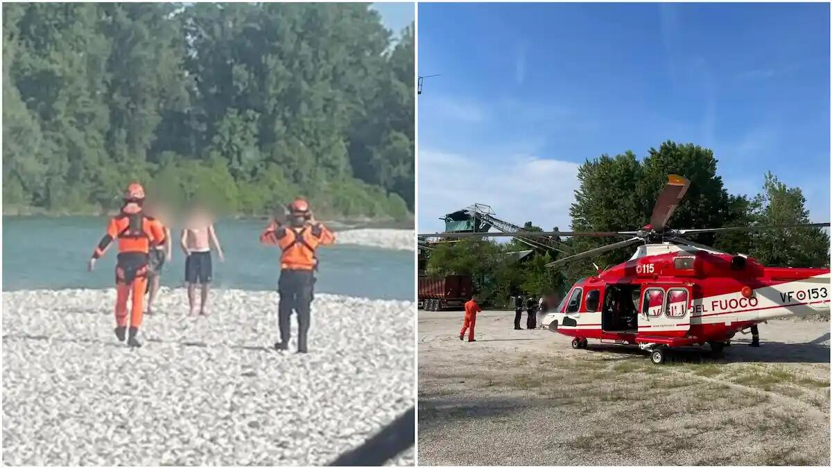 Raggiungono a nuoto un isolotto nel fiume e rimangono bloccati: salvati 2 ragazzini - 