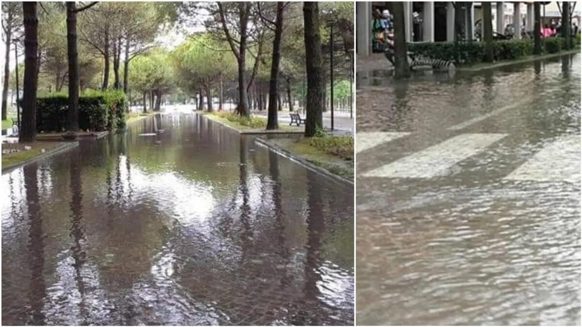 Tantissima acqua in poche ore: a Bibione strade come fiumi e scantinati allagati - 