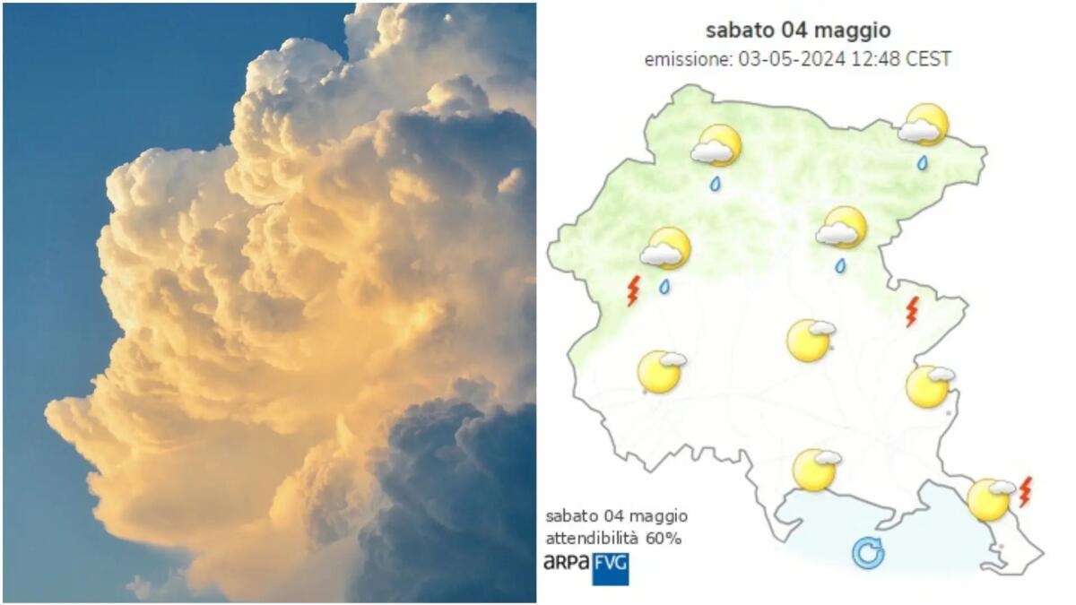 Meteo Friuli, le previsoni per sabato 4 maggio. Che tempo farà? - 