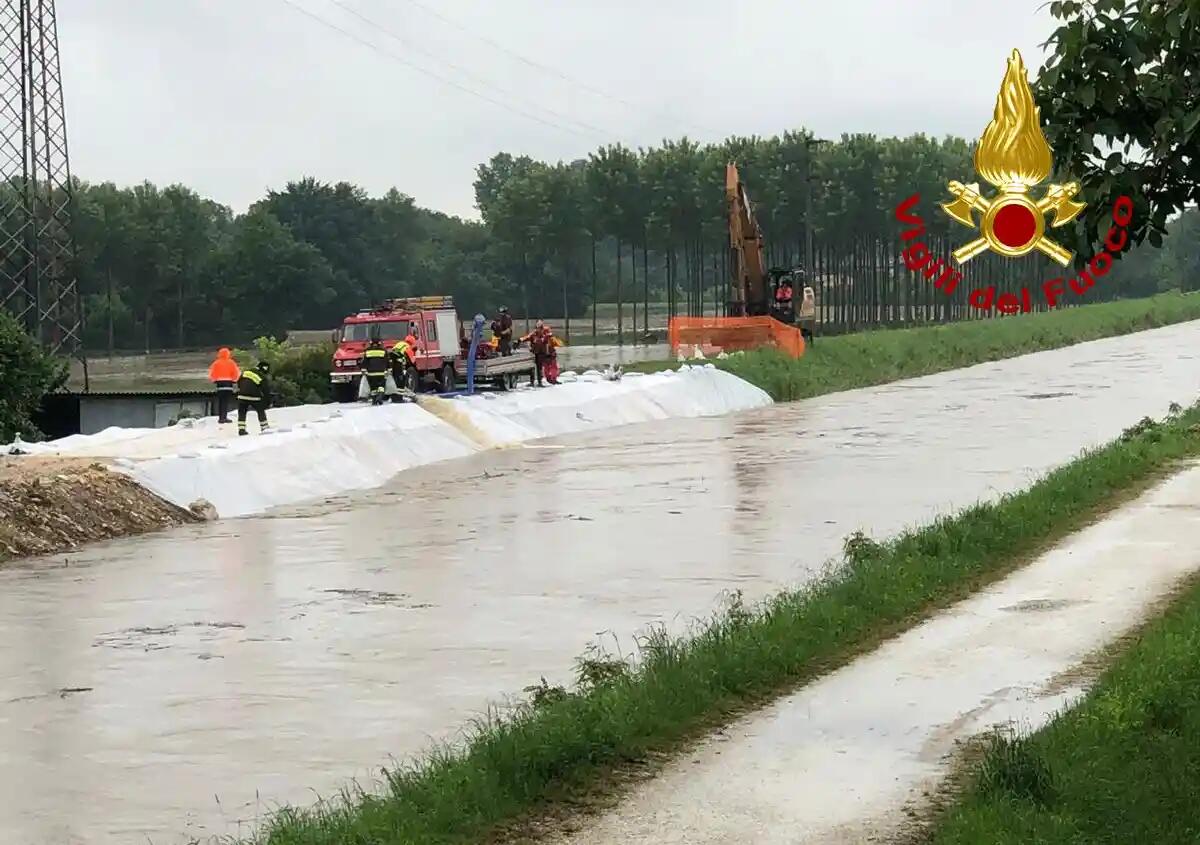 Maltempo in Veneto, terminato l'intervento dei vigili del fuoco a Camposampiero (PD) - 
