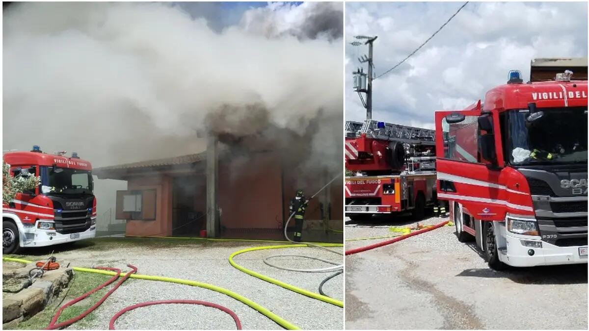 Va a fuoco il tetto con l'impianto fotovoltaico a Zeglia di Cormons - 