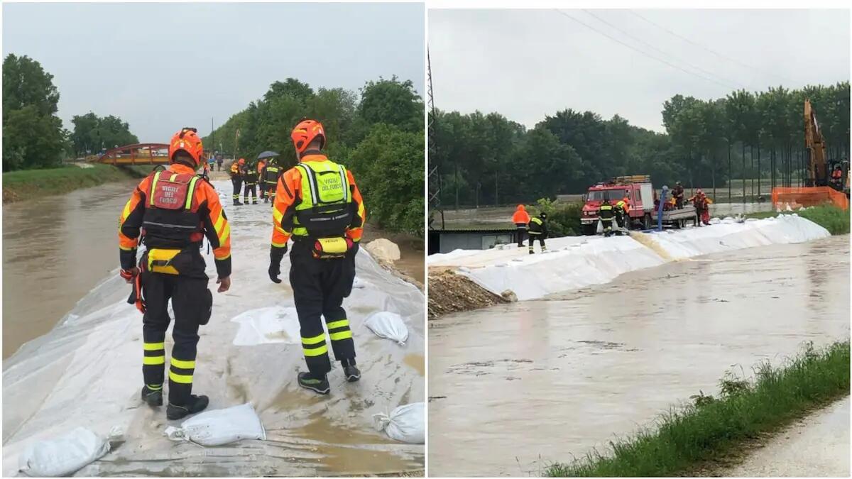 Maltempo, a Camposampiero il Muson dei Sassi torna a far paura: l'acqua trafila dall'argine - 