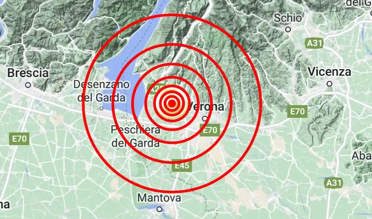 Scossa di terremoto in Veneto: epicentro a Bussolengo - 