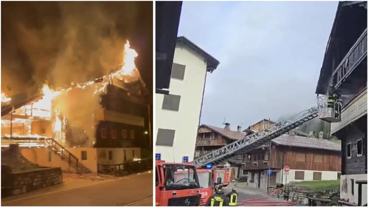 Paura nella notte a Sappada, distrutta da un incendio una casa vacanze a tre piani - 