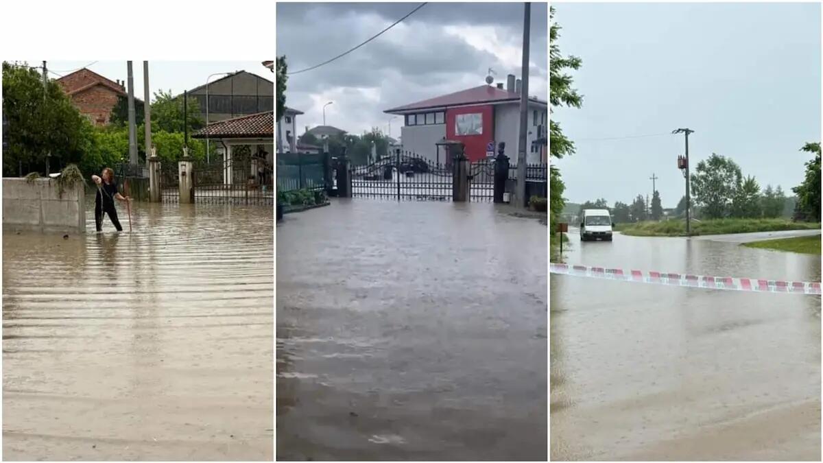Basta un temporale e le strade si trasformano in fiumi: allagata Gleris di San Vito al Tagliamento - 
