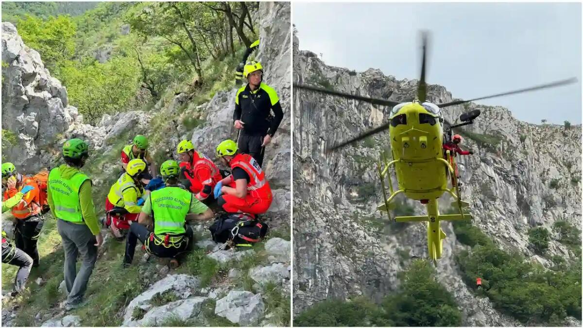 Esce dal sentiero, un blocco di roccia si stacca e lo colpisce: ferito 17enne - 