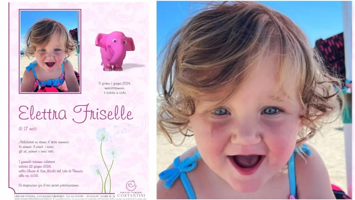 Una folla immensa ha detto “addio” alla piccola Elettra Friselle, morta soffocata da un tappo - 