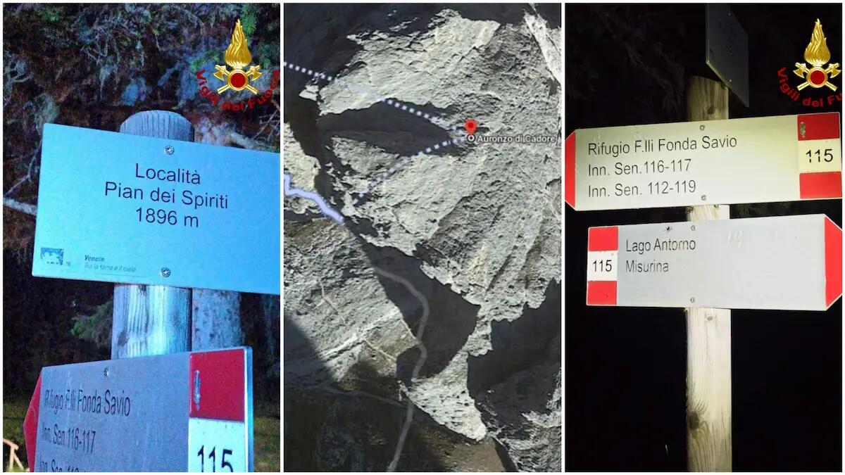 Auronzo, due alpinisti bloccati a 2517 metri: recuperati nella notte con l'elicottero - 