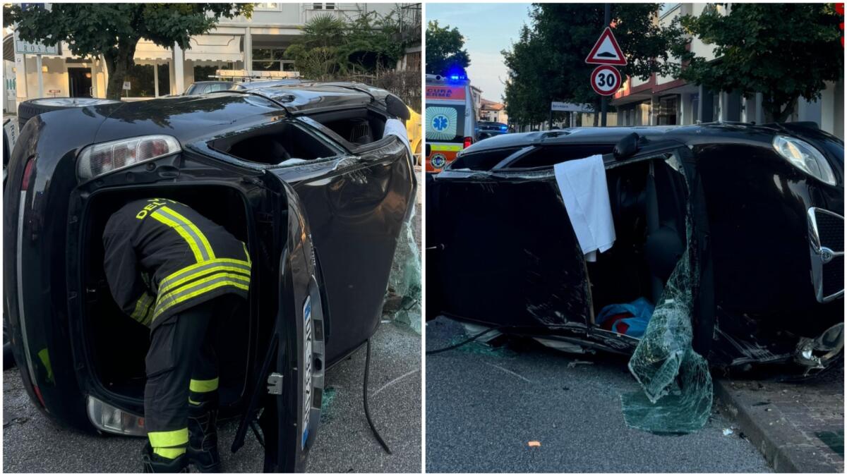 Violento scontro tra due auto, una si ribalta: ferite le conducenti - 
