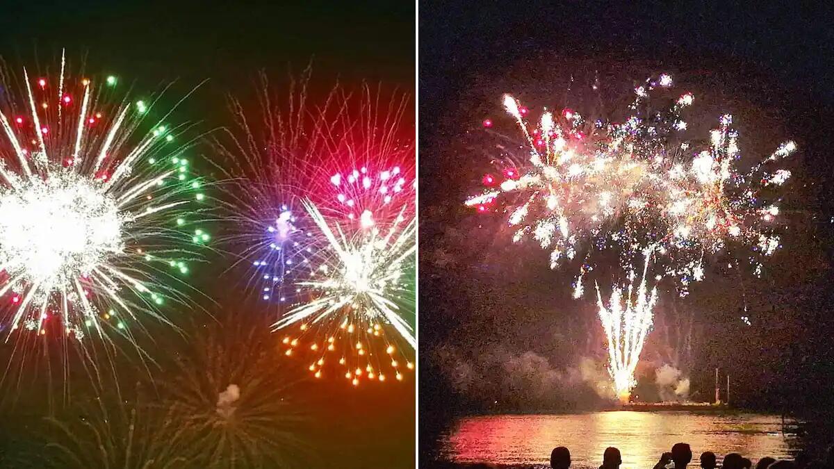 Lignano. I Fuochi d'artificio a Ferragosto illuminano il cielo sopra il mare: le stupende foto - 