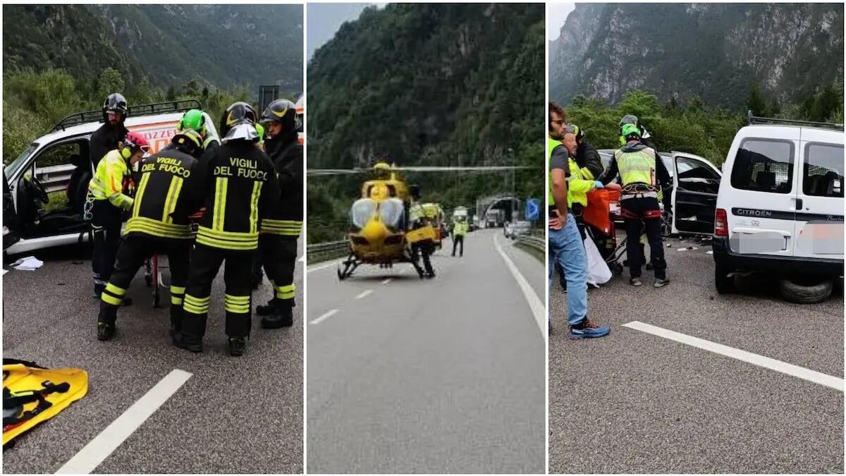 Scontro tra quattro auto, 5 persone ferite. Strada chiusa in entrambe le direzioni -