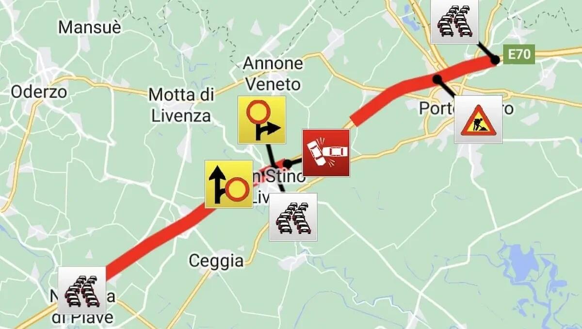 Scontro tra 5 mezzi pesanti in A4 tra San Stino e Portogruaro: chiusa l'autostrada - 
