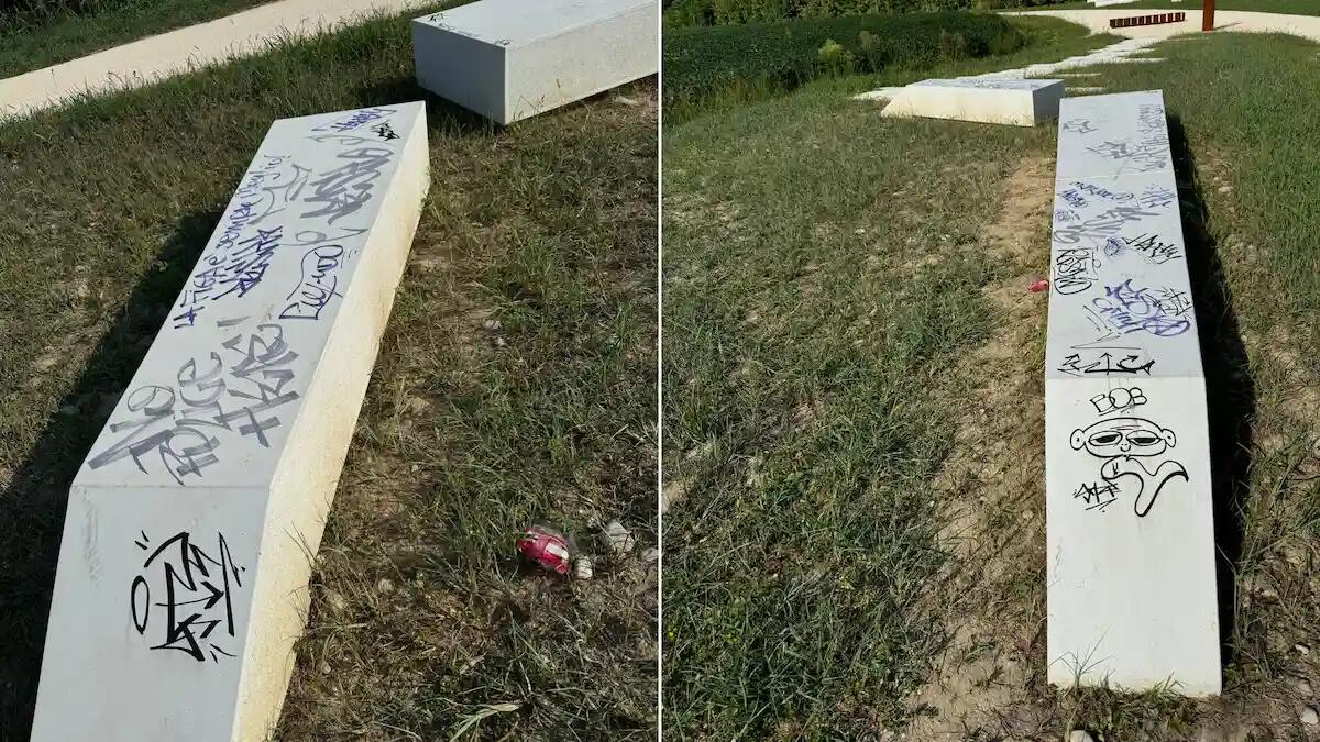 Fiume Veneto, imbrattate nella notte le panchine del nuovo percorso naturalistico - 