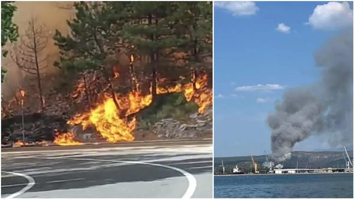 Monfalcone. Vasto incendio zona Lisert: chiusa la Statale 14 e stop ai treni Venezia - Trieste - 