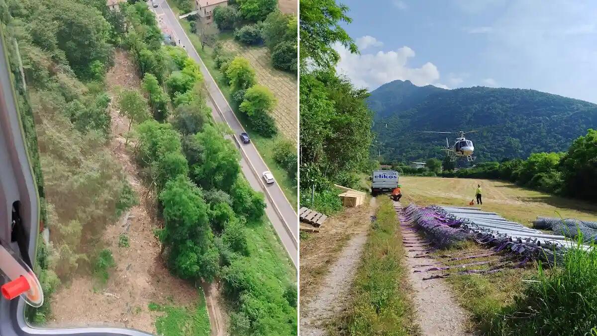 Cison di Valmarino, SP4 in sicurezza con le opere di protezione caduta massi - 