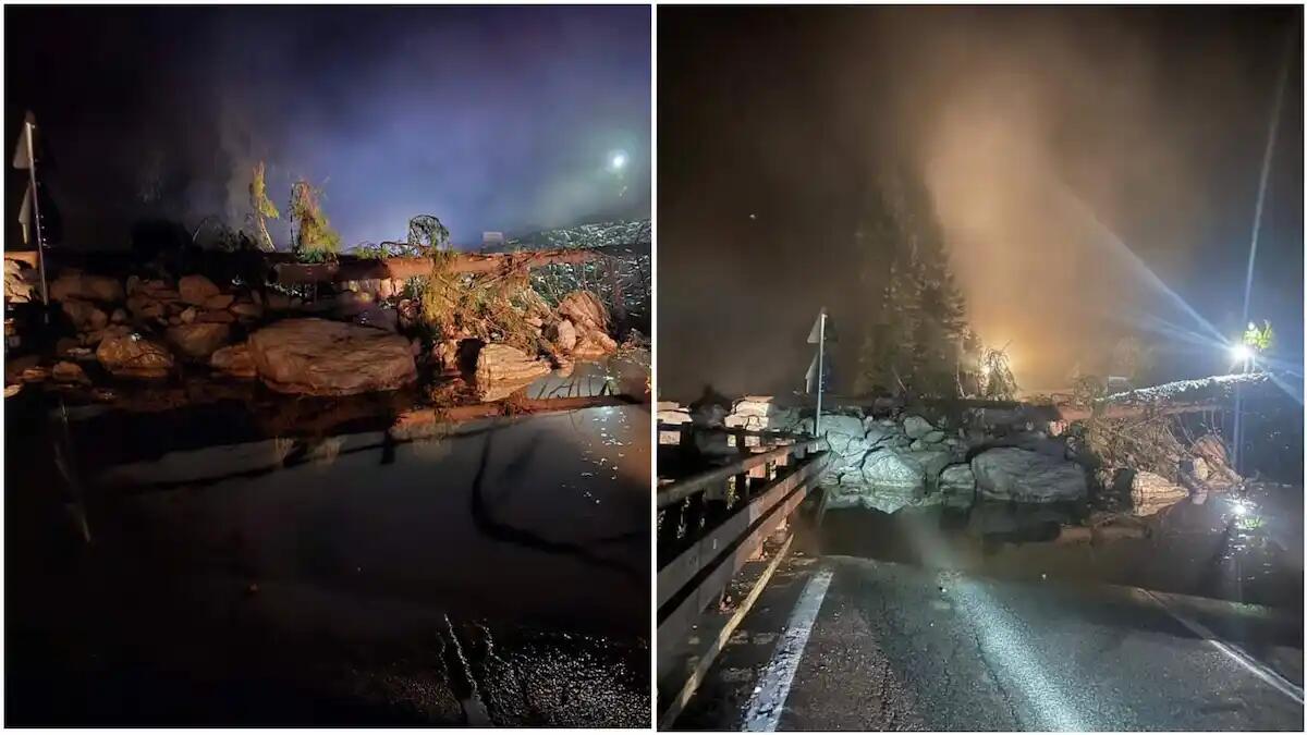 Maltempo al confine tra Friuli e Veneto: alberi caduti, allagamenti e frane - 