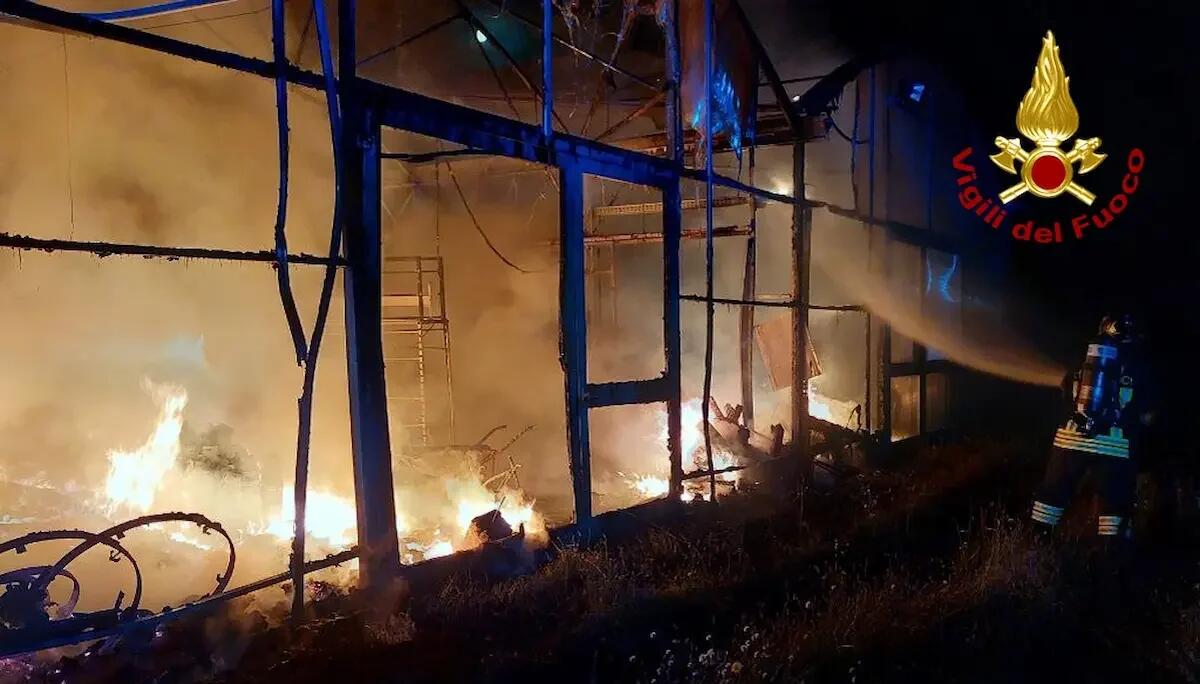 Un altro incendio a Maniago, fiamme in una serra: «rogo partito da due punti distinti» - 