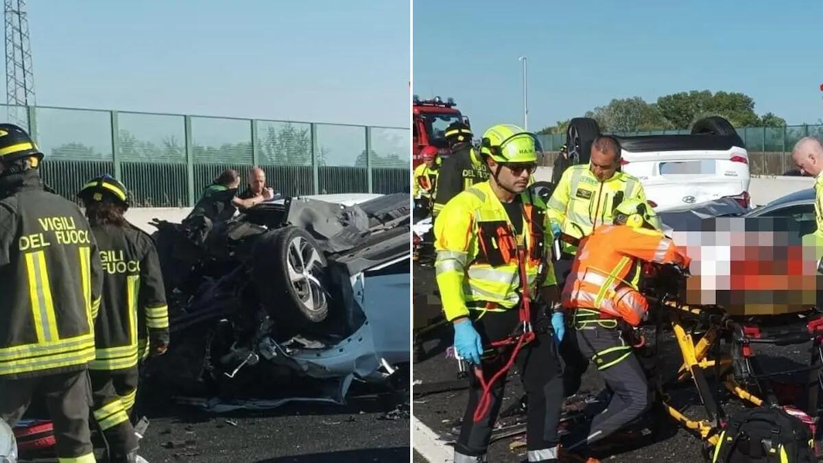 Maxi incidente in A4 tra Meolo e San Donà: 10 auto coinvolte, 9 feriti: riaperto il tratto - 