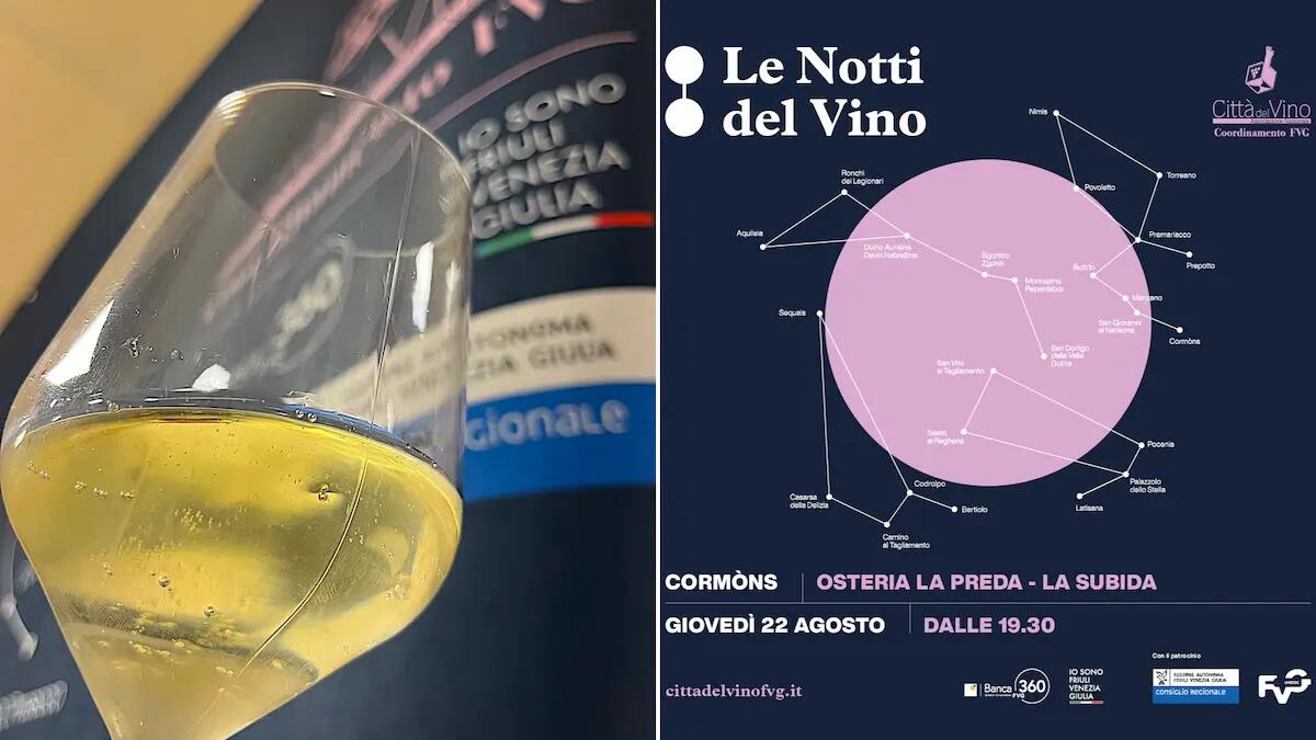 Cormòns ospita Le Notti del Vino: un evento imperdibile dopo Ferragosto. Dettagli - 