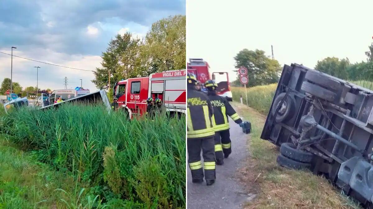 Furgone sbanda e finisce fuori strada: passeggero morto sul colpo, ferito l'autista - 