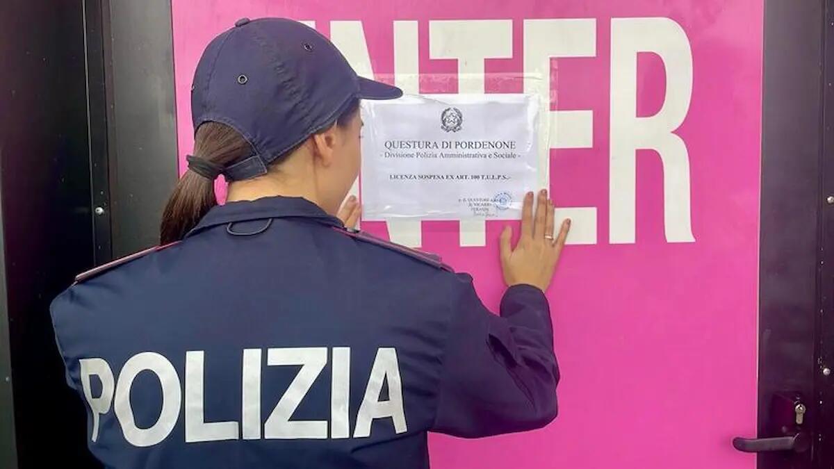 Sicurezza, il Questore di Pordenone chiude un pubblico esercizio per 30 giorni - 