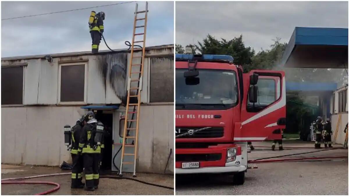 Fiamme in un capannone a Cordenons, i pompieri evitano il peggio - 