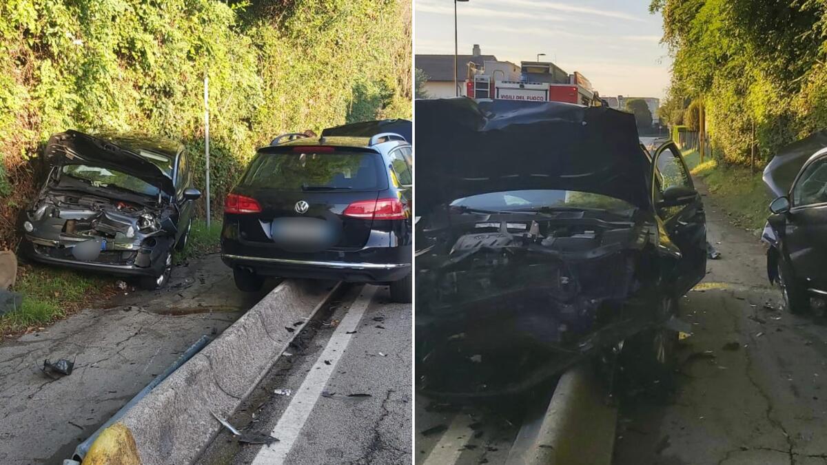 Violento scontro tra due auto: una donna rimane incastrata tra le lamiere della Fiat 500 - 