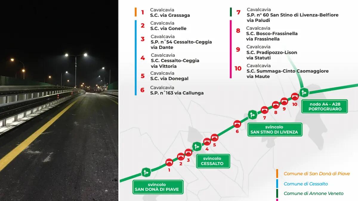 A4, al via l'abbattimento del primo dei 10 cavalcavia nel tratto Portogruaro – San Donà  - 
