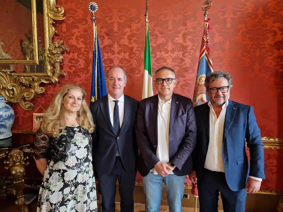 Primo incontro del neoeletto segretario di Cisl Veneto Massimiliano Paglini con Luca Zaia -