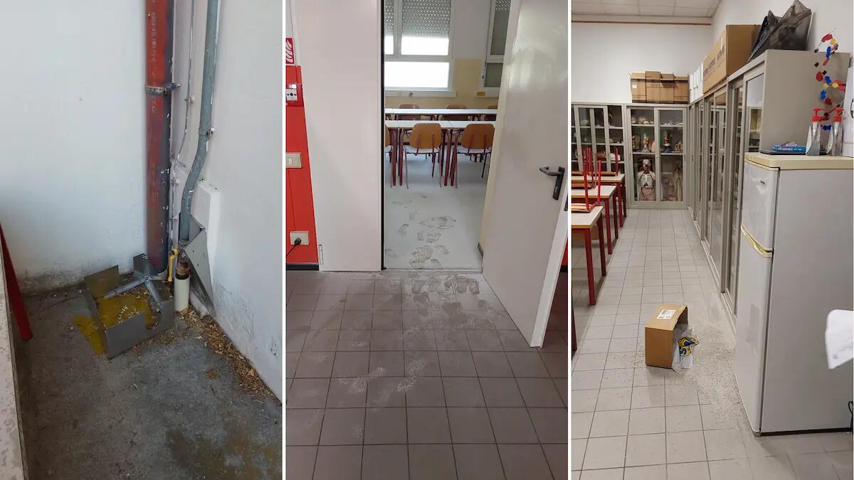 Atti vandalici in due scuole di Treviso: porte forzate, estintori svuotati, tubo del gas rotto - 