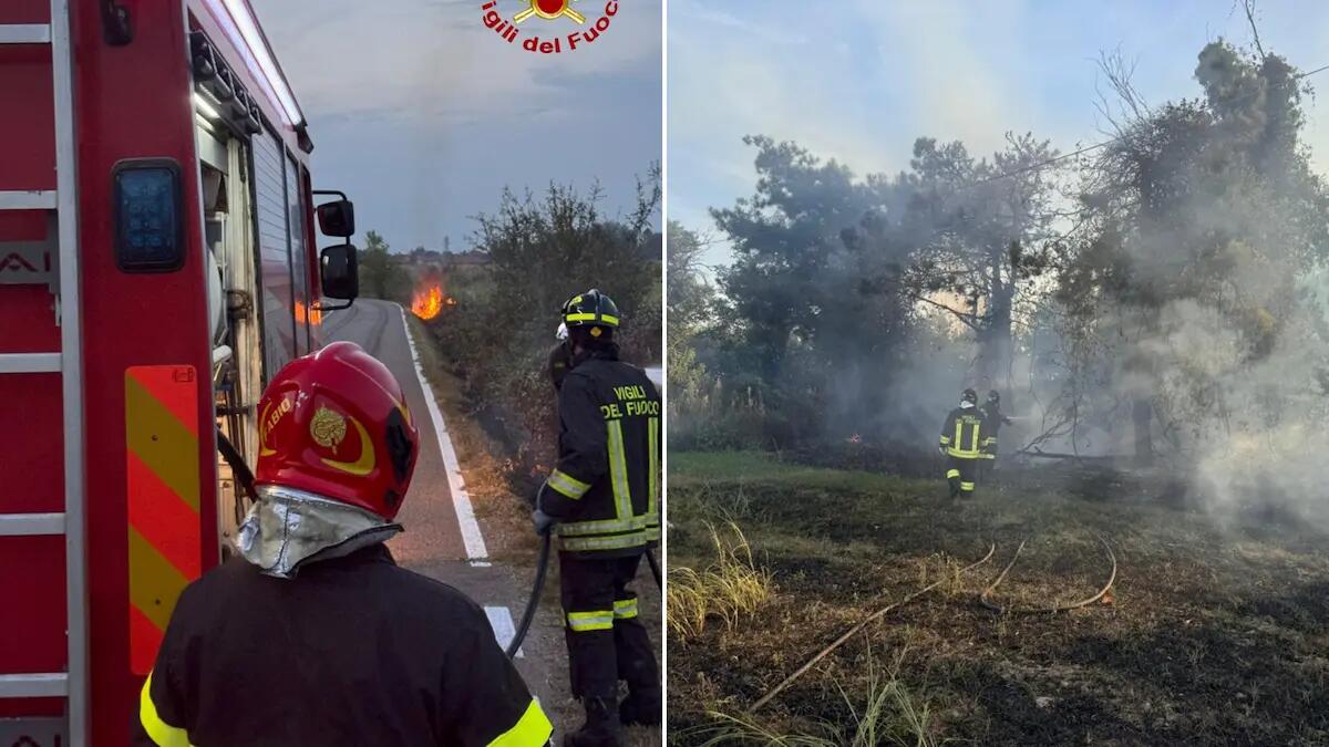 Codroipo, due incendi di vegetazione in meno di due ore: fiamme domate dai pompieri - 