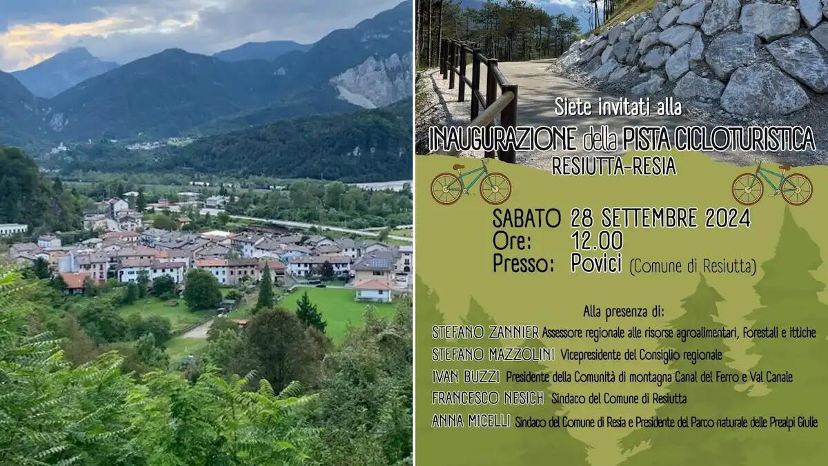 Inaugura la pista cicloturistica Resiutta-Resia: un nuovo percorso per esplorare la Val Resia -