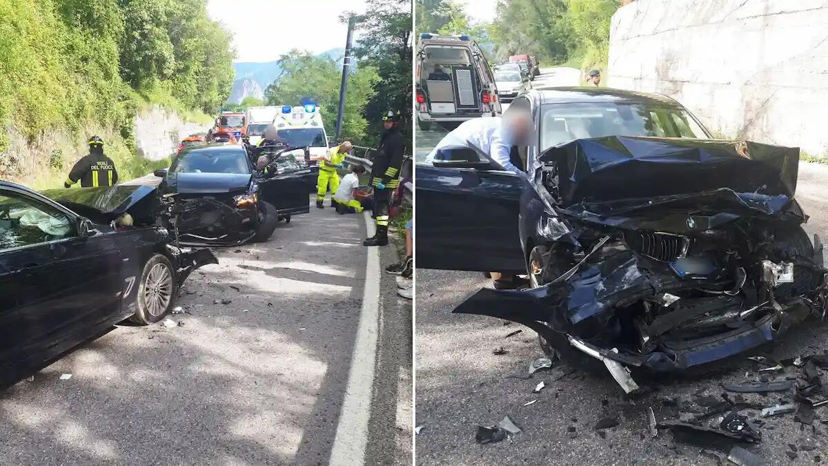 Scontro tra quattro auto, cinque le persone ferite rimaste incastrate tra le lamiere - 