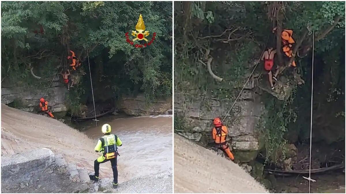 Bloccati dalla piena del torrente Agno: salvati due ragazzini - 