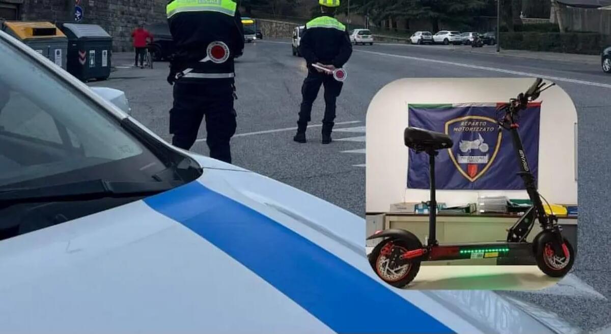Adatta il monopattino con un posto a sedere: fermato dai vigili, multa da 6mila euro - 