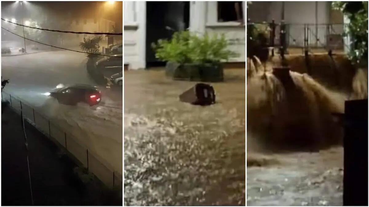 Nubifragio nel Trevigiano, allagamenti a Nervesa: «135 mm di pioggia in due ore» - 