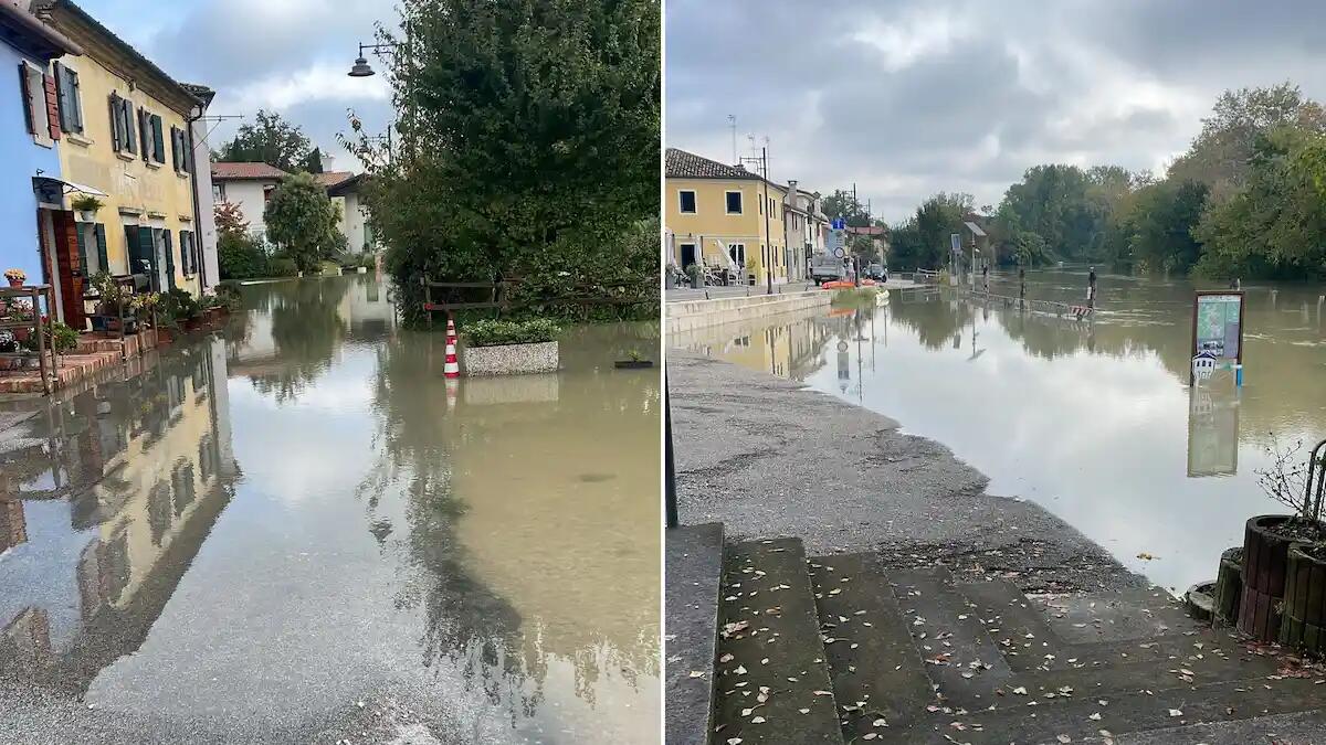 Maltempo, piogge intense: a Casale sul Sile il fiume è esondato | FOTO - 