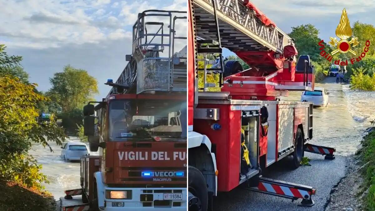 Come è stato salvato l'automobilista che ha tentato di guadare il Malina in piena - 
